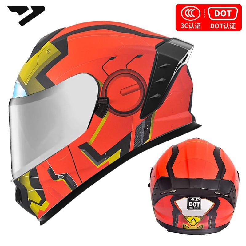 DOT 3C Certified Full Face Motorcycle Helmet Men Women All-Season Riding Safety Gear With Multiple Visor Options