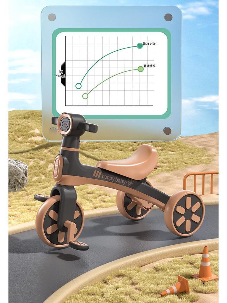 Multifunctional Children's Tricycle & Balance Bike with Music - Lightweight Outdoor Pedal Stroller