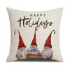 Christmas Pillow Cover New Linen Cartoon Black Print Holiday Home Sofa Cushion Cover