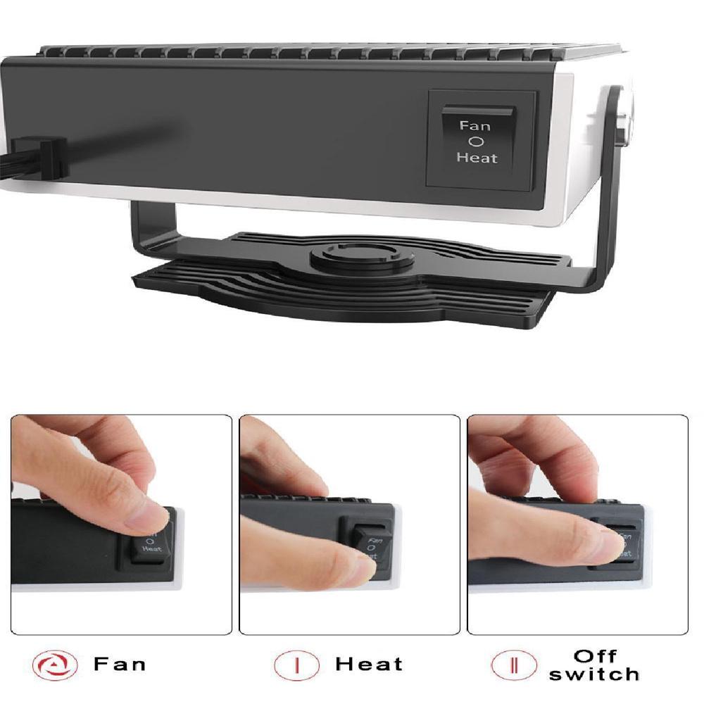 12/24V 150W Car Heater Potable Auto Heater Defroster Electric Fan High Power Dryer Heating Cooling Windscreen Defogging Defrost
