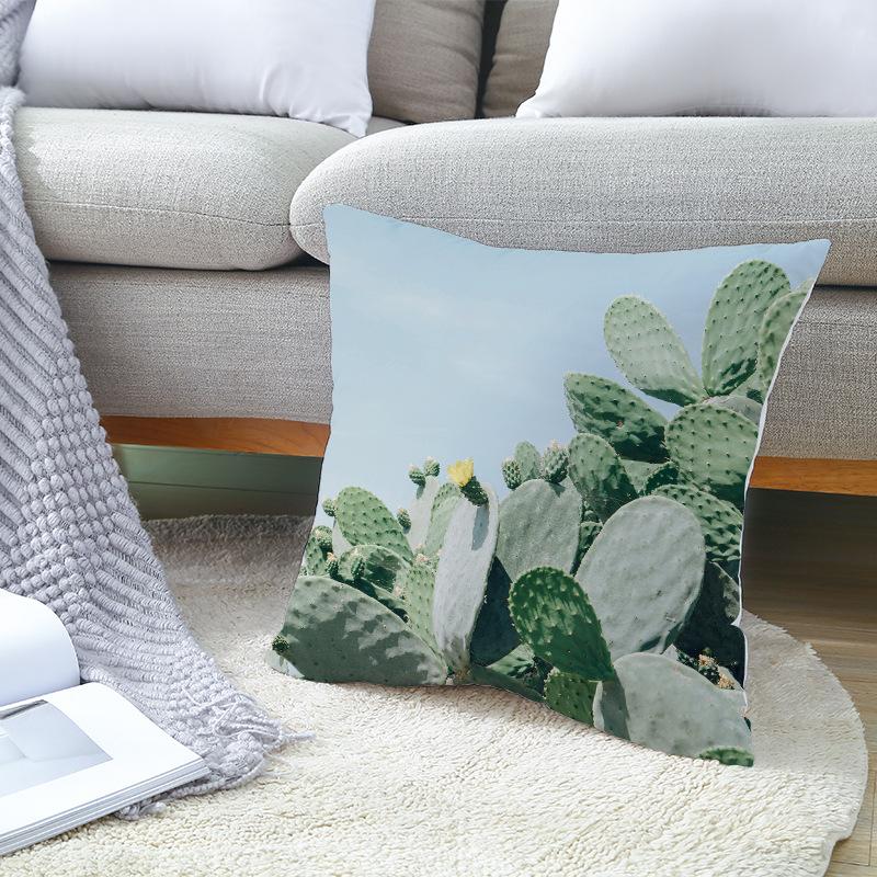 Modern Simple Landscape Car Print Sofa Pillow Cushion Cover Home Soft Furnishings