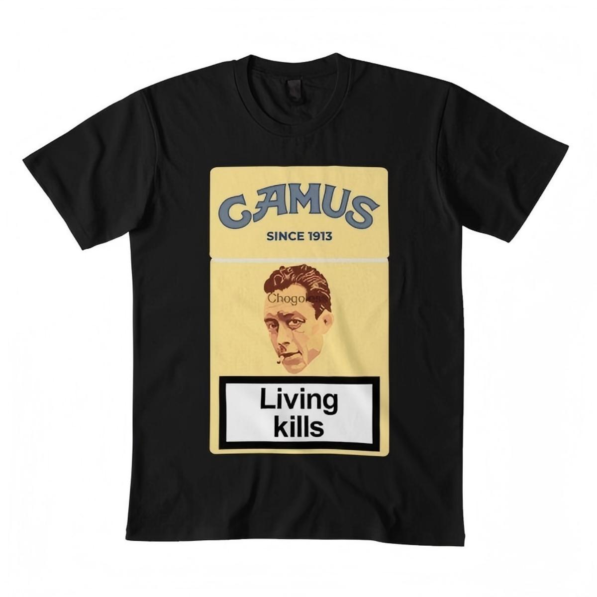 Albert Camus Living Kills T-Shirt S чёрный