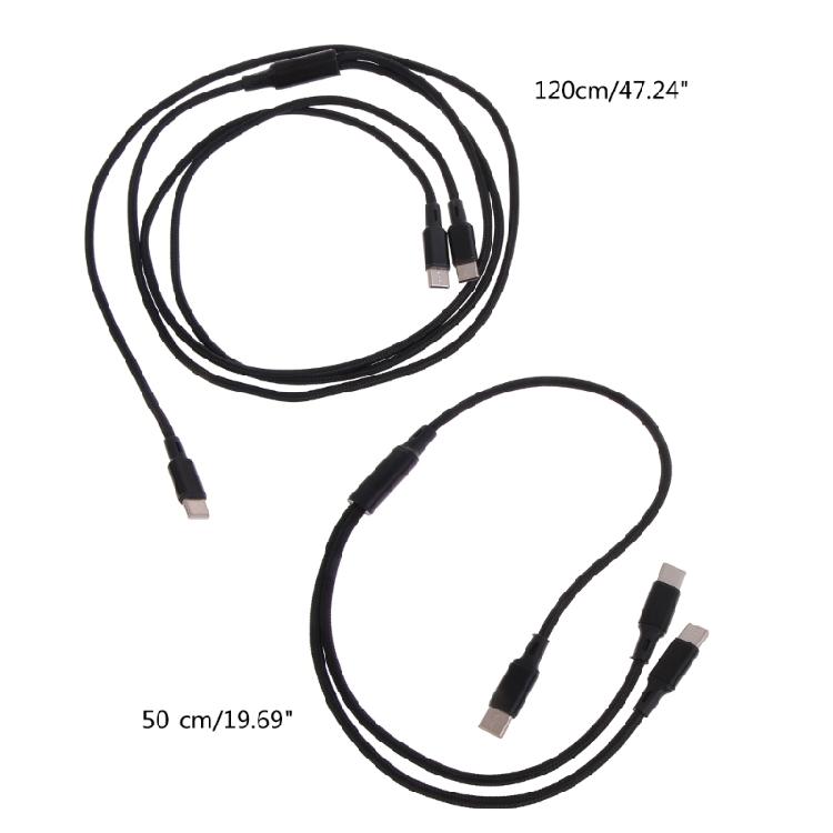 Type-C to Type-C+Type-C Charger Cable for Two Type C Mobile Simultaneous Charge