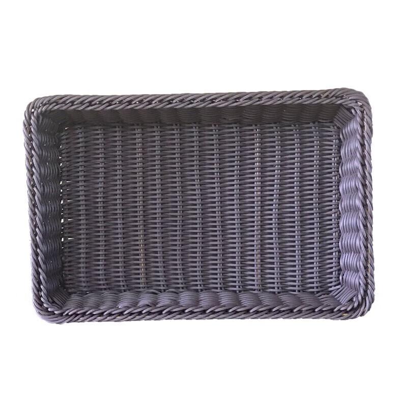 Rectangular Imitation Rattan Storage Basket