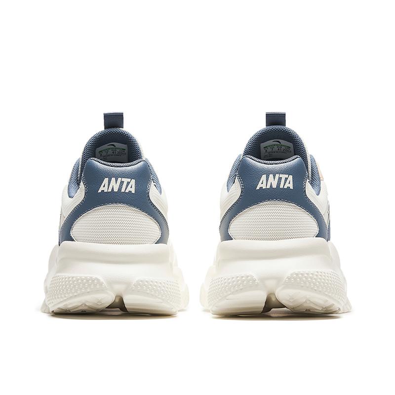 Anta Gravitation Cushioning Slip Resistant Abrasion Resistant Lightweight Low top Casual Shoes Men's White Blue Sneakers 912528854F-7