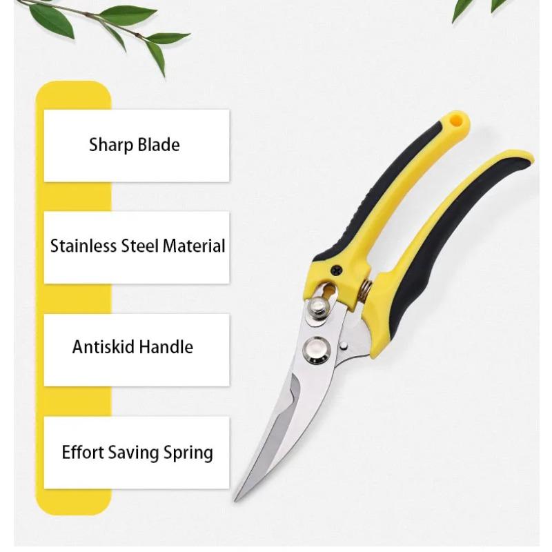 Oțel inoxidabil Lamă ascuțită Bypass Foarfece de tundere Plante Bonsai Ramuri rare Unelte de tăiat țevi de uz casnic Foarfece de grădină