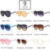 SHAUNA Retro Oversized Pilot Sunglasses Women Fashion Brand Designer Gradient Shades UV400 Men Oval Sun Glasses