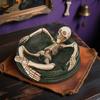 Creative Resin Skull Ashtray Ash Holder Storage Tray Desktop Decoration Ornament Festival Gift Halloween Spooky Skeleton Room Decor