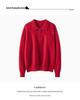 Women's Polo Neck Half-Zip Cashmere Sweater - Light, Elegant, Long Sleeve Pullover for Autumn/Winter.
