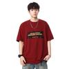 Cotton Short-Sleeved T-Shirt Men'S American Trend Printed Top Couple Loose Casual Crew Neck Bottoming Shirt