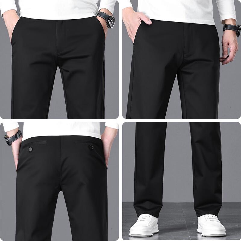POLOMEISDO Men's Casual Business Straight-Leg Pants