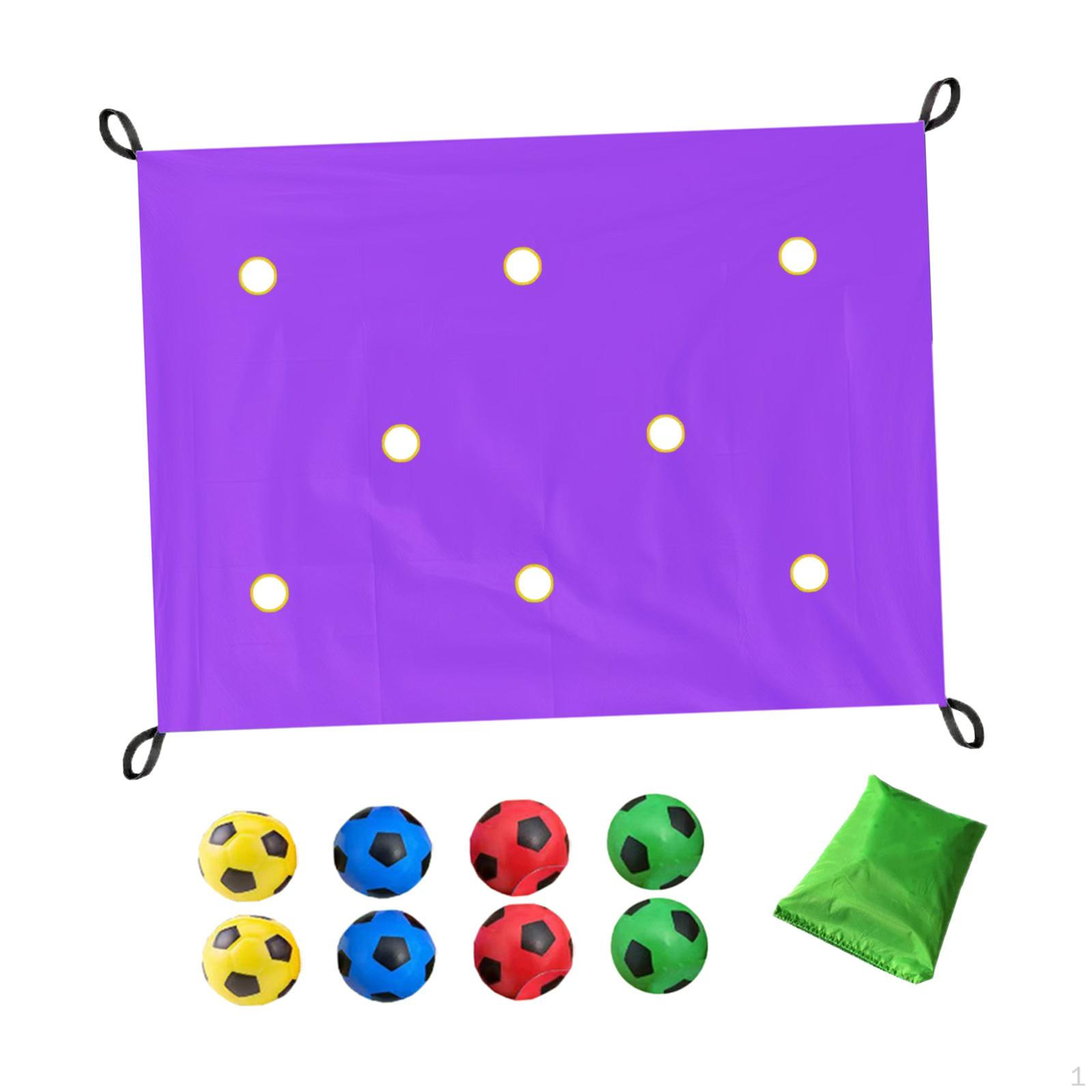 

Hole Tarp Exercise Activities Coordination Interactive Outdoor with Ball Team Building Game for Park фиолетовый