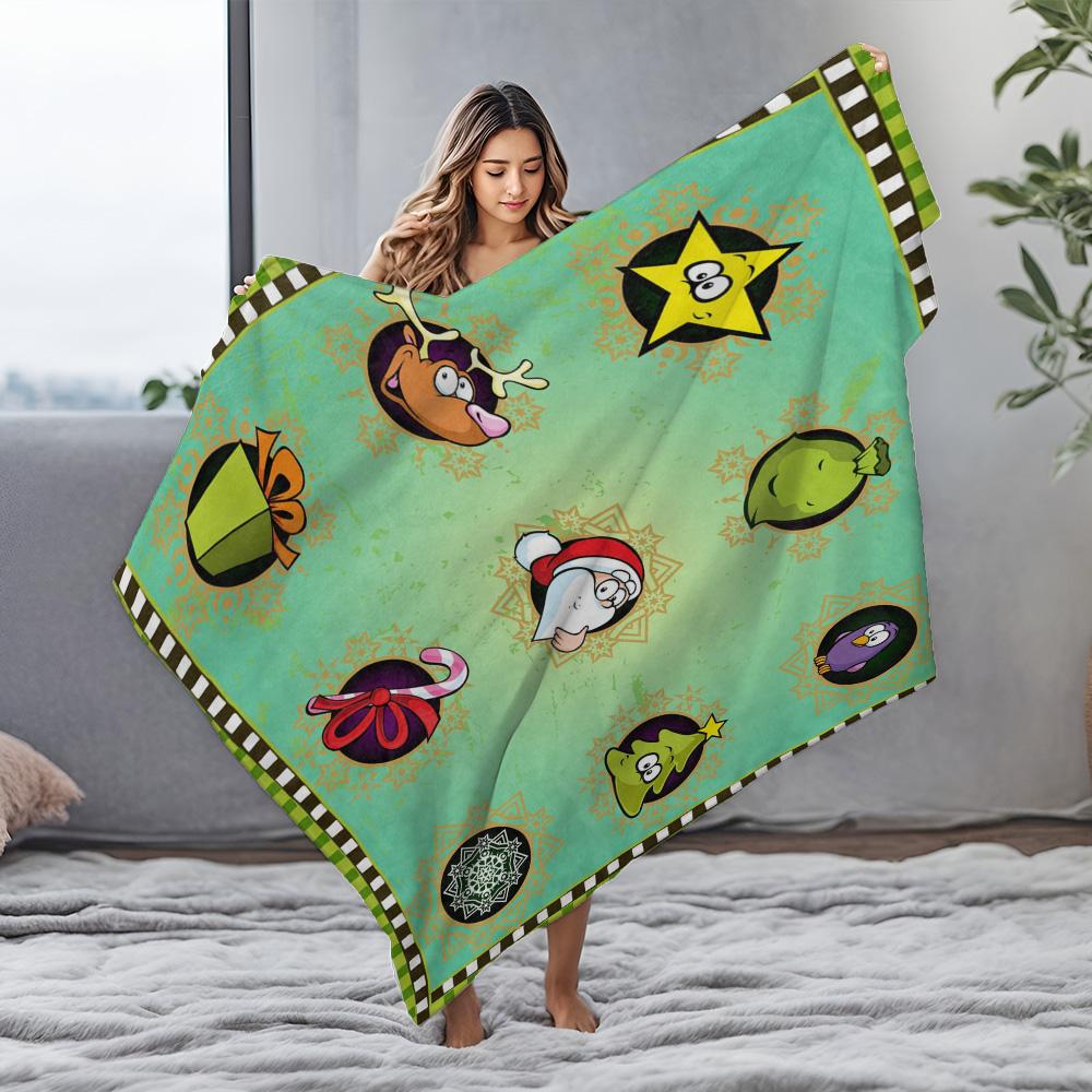 Cozy Throw Blanket Soft Warm Flannel Fleece Sherpa Reversible Lightweight Home Decor Gift for Women Men Kids Dorm Room Living Ro