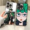 One P-Punch-Mans Tatsumaki Soft Phone Case For iPhone 15 16 17 Air 14 Pro Max 16E Plus 13 12 Mini Plating Anti-Fall Fundas