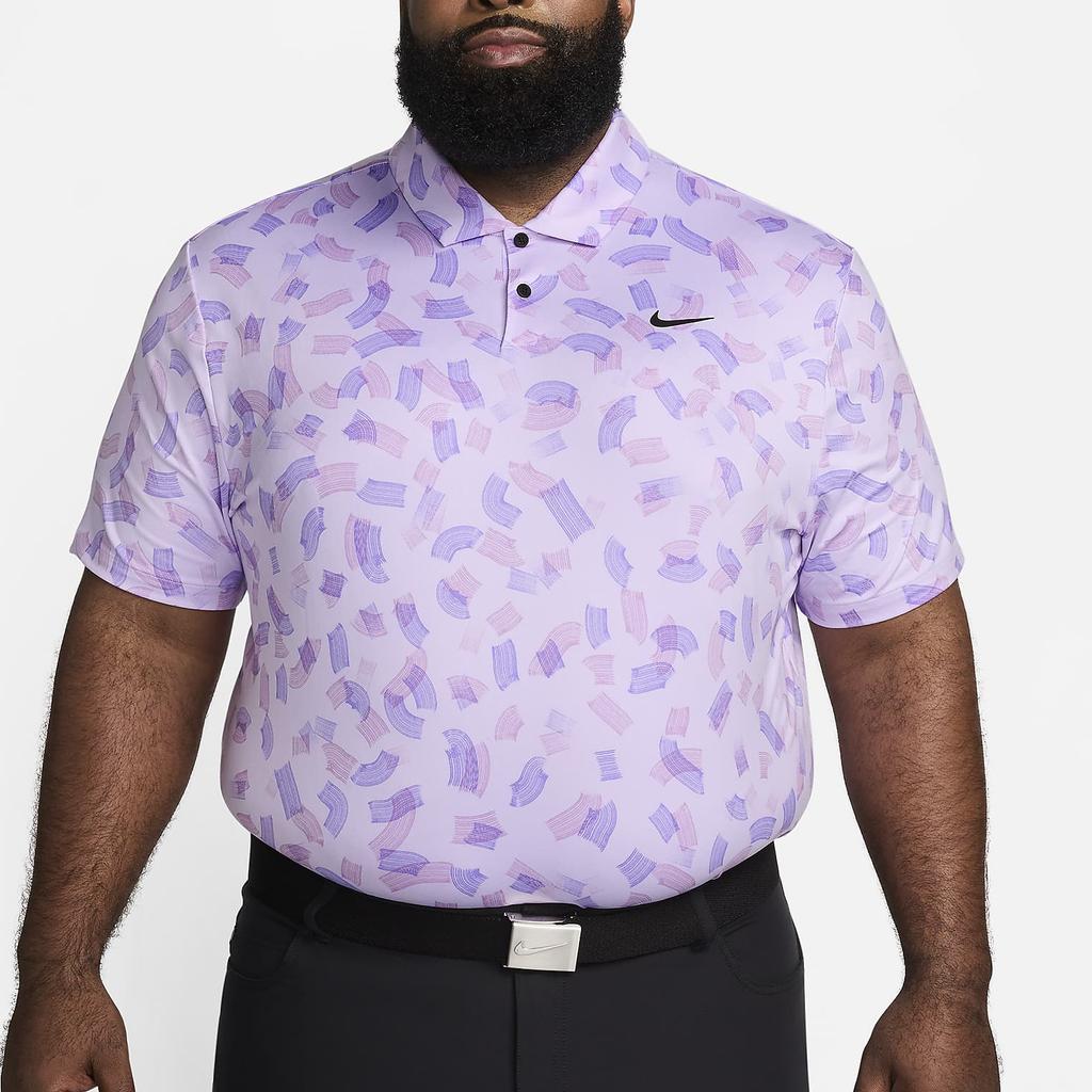 Nike Tour Logo All Over Print Casual Short Sleeve Polo Shirt Men Polo Shirts Lilac FD5735-512