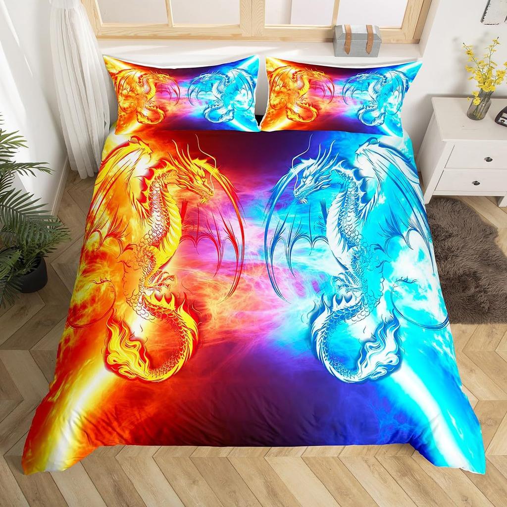 Sunflower Three-Piece Quilt Cover 3D Digital Printing Bedding Set Flower Butterfly Bed Cover
