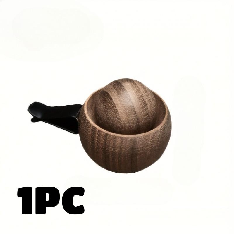 

Natural Wood Car Diffuser Flame-Proof Spherical Air Freshener Wooden Odor Eliminator for Car Home Bedroom Office Desk Interior