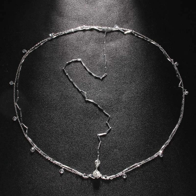 Fashion Crystal Head Chain Wedding Hair Accessories for Women Elegant Headpiece Bling Bridal Forehead Chain Indian Jewelry Gifts