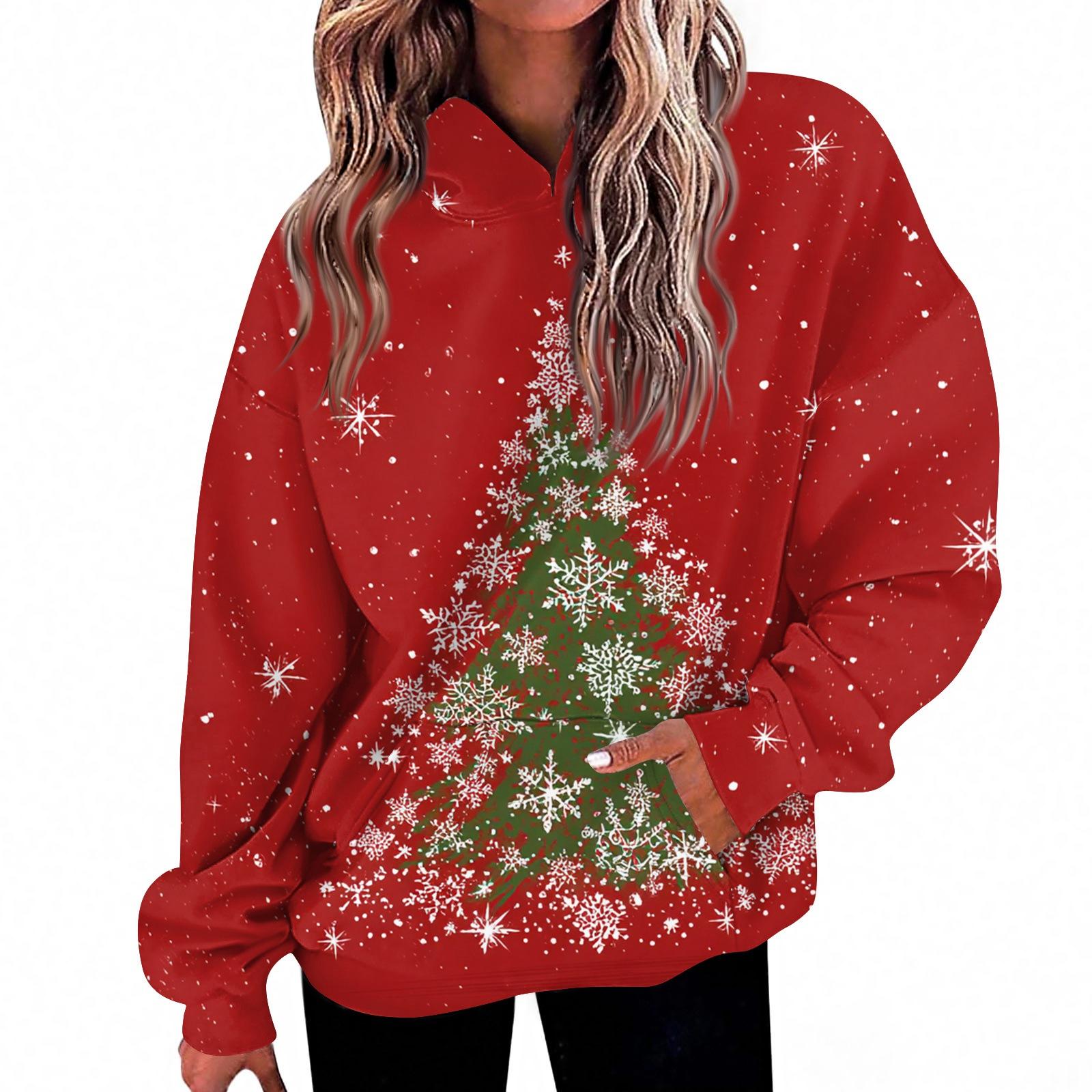 

Женская мода Повседневный топ с V-образным вырезом и длинными рукавами с принтом XL винный