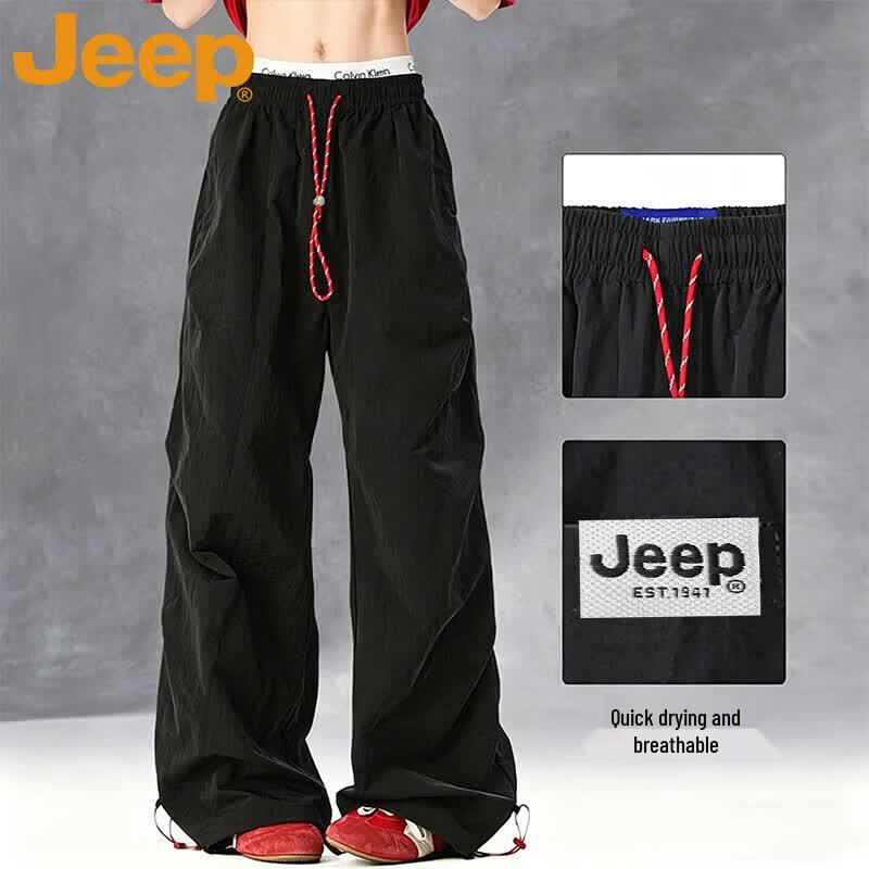 JEEP Men s Summer Lightweight Breathable Straight-Leg Casual Pants 5XL