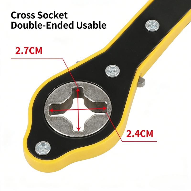 1PC Car Jack Labor Saving Wrench Vehicle Ratchet Wrench Labor Saving Crank Handle Scissor Jack Tire Changing Tool
