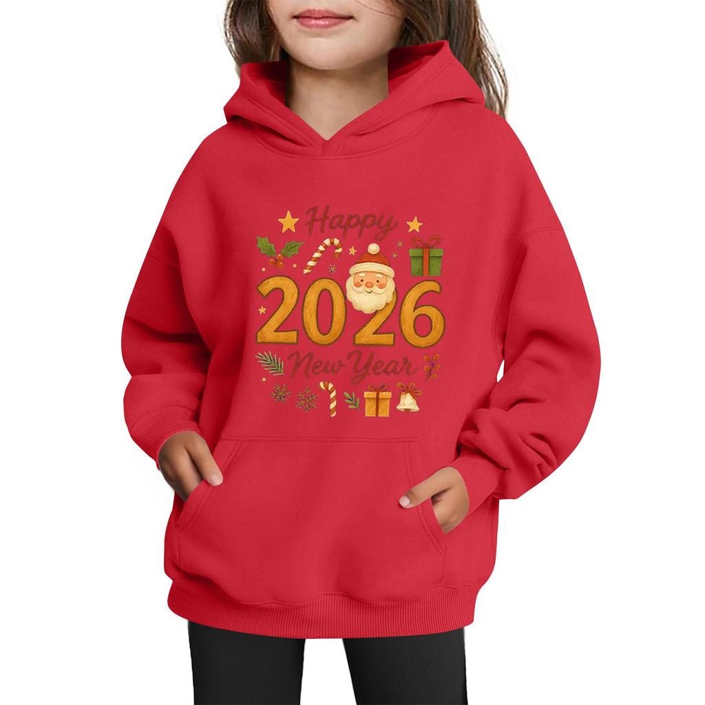 Sweatshirts For Teen Girls Hoodies Long Sleeve Drawstring Pullover Cute Printed Oversized Hoodie Christmas