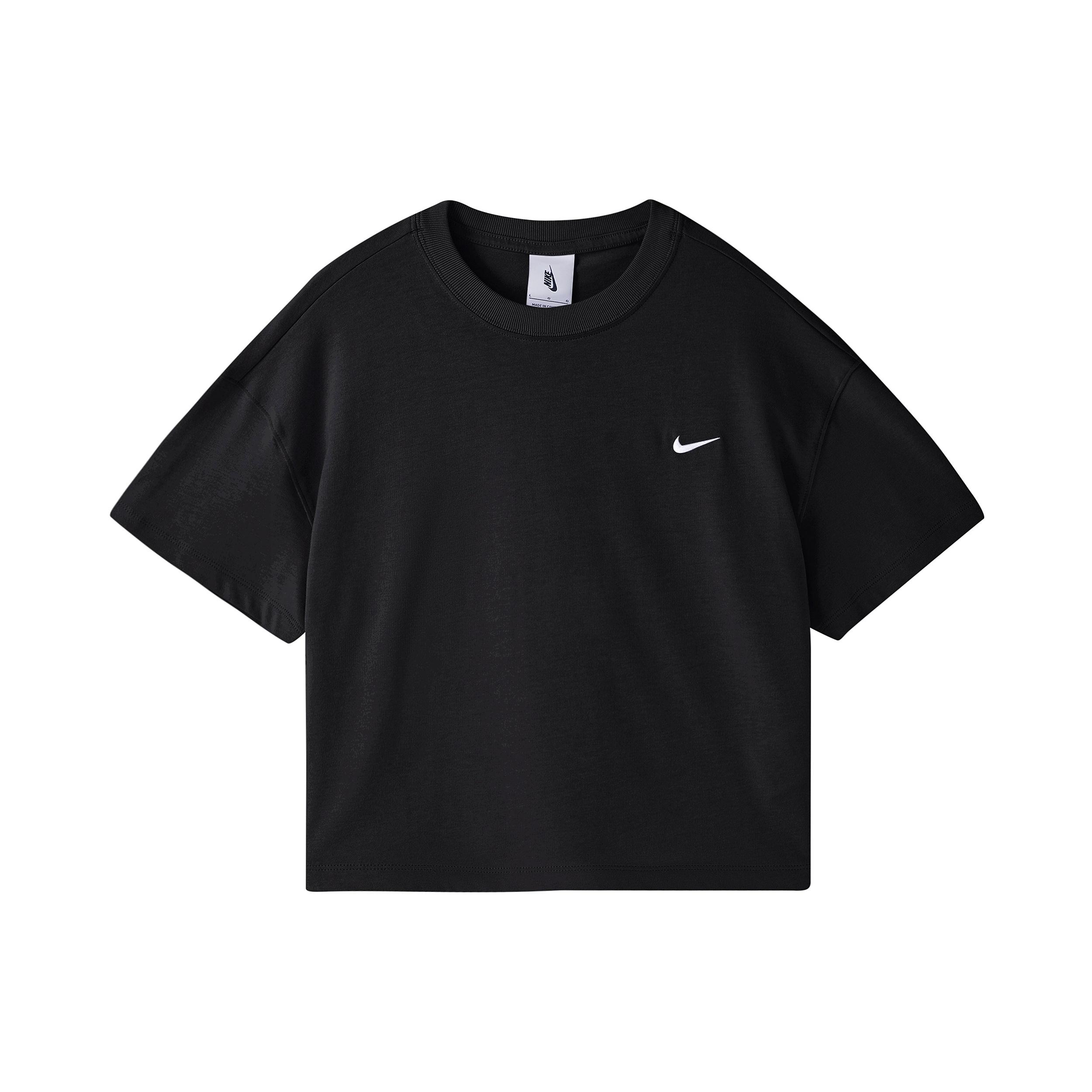 (WMNS) Nike Solo Swoosh T-Shirt Black Women s DA0324-010 XXS