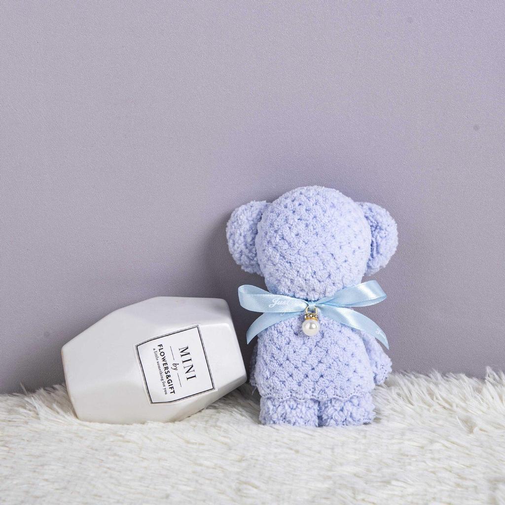 1 adet Karikatür Sevimli Mercan Kadife Ayı Havlu Kare Havlu Tatil Doğum Günü Düğün sevgililer Günü Hatıra Hediye Ev Lif