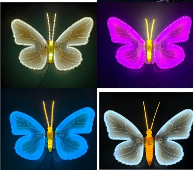 LED Luminous Dynamic Butterfly and Insect Outdoor Waterproof Night Tour Light.