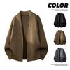 Mens Loose Knit Cardigan Plus Size Long Sleeve Casual Sweater Coffee Black Dark Gray 2025