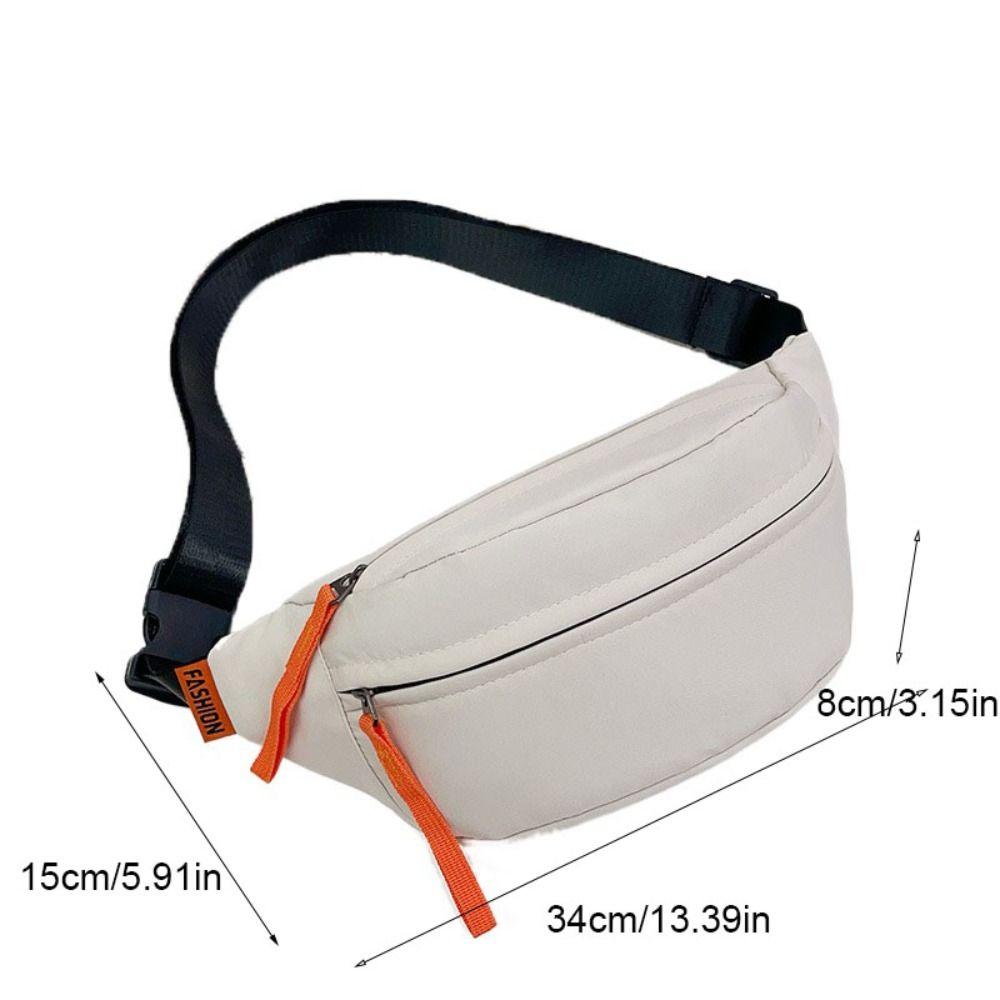 Multi-pocket Nylon Waist Bag Adjustable Shoulder Strap Diagonal Shoulder Bag Men Chest Bag  Male