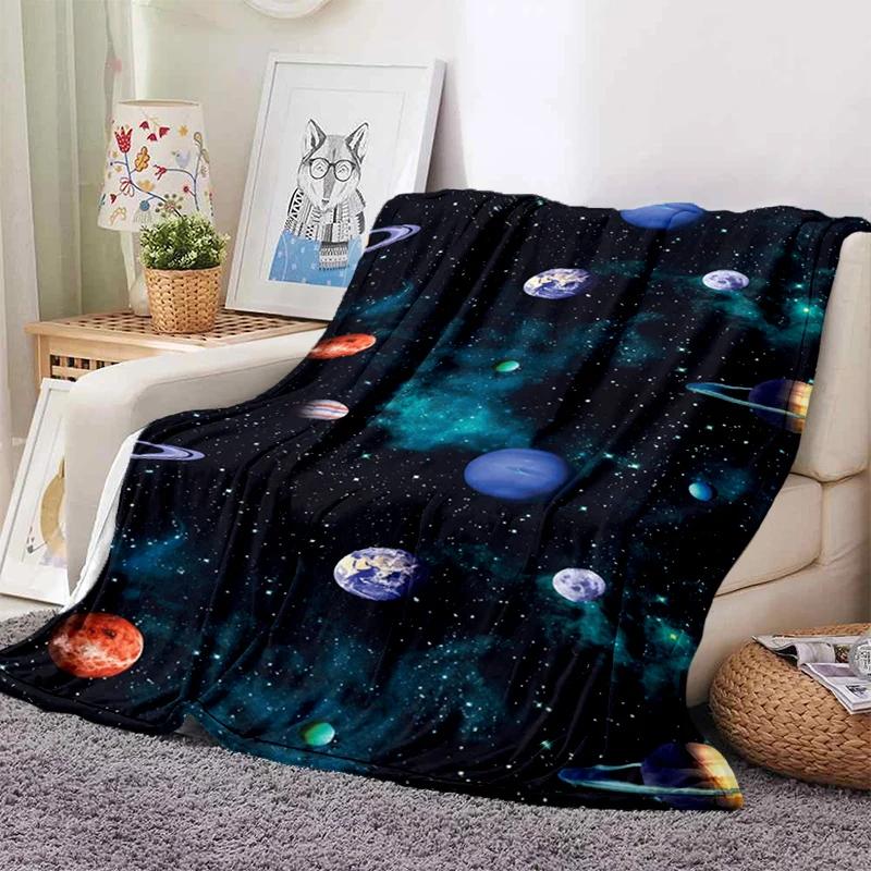 Space Room Galaxy Stars Blanket Ultra Lightweight Soft Plush Flannel Throws Blanket for Sofa Bed Couch Best Office Gifts