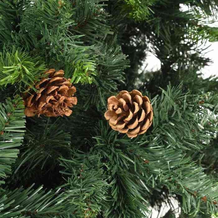 Maison Exclusive - Arbre de Noël artificiel pré-éclairé et boules vert 210 cm