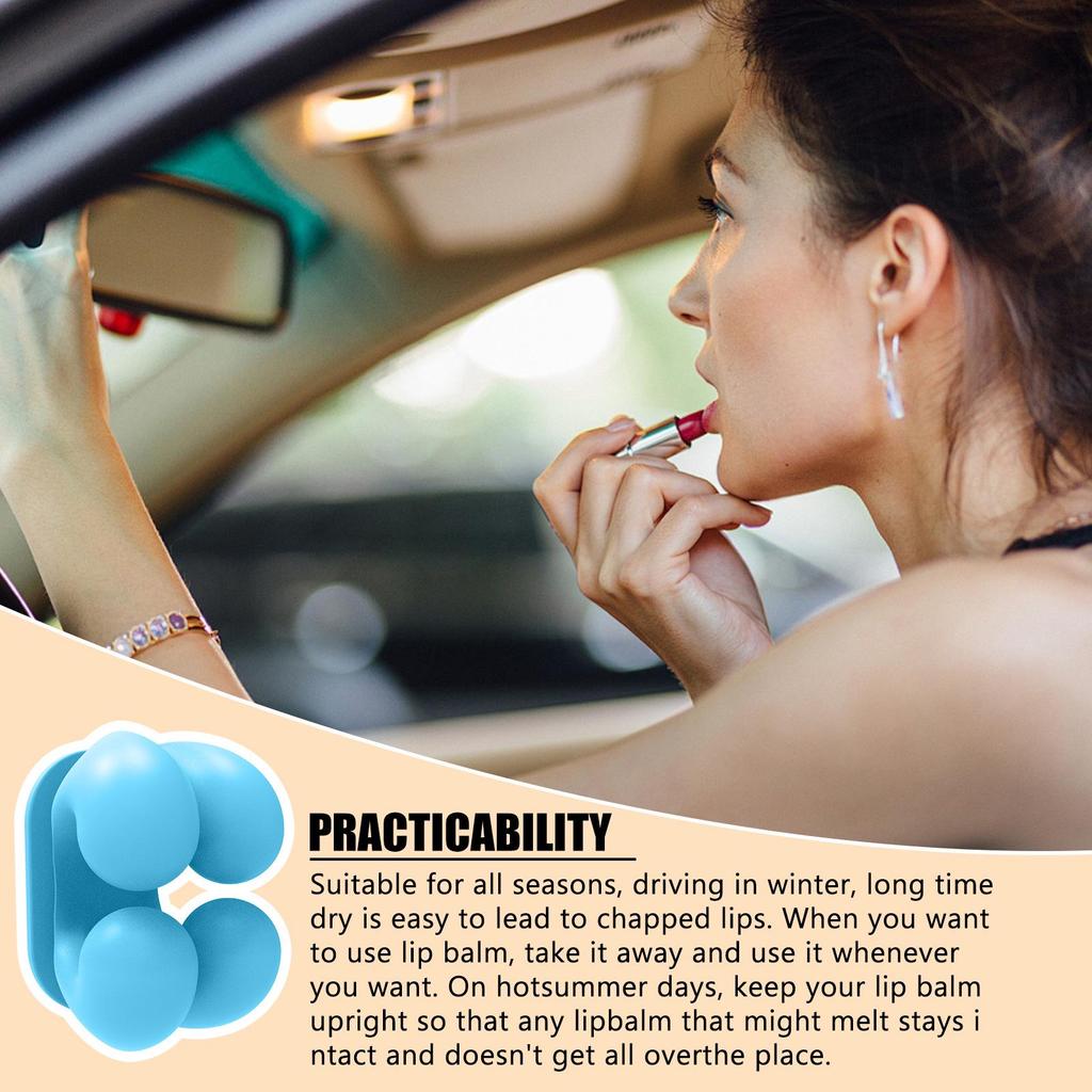 Unisex Multi-functional Lipstick & Lip Gloss Holder with Car Mount & Storage Shelf