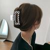 Elegante Karomuster Haarklammern, Modische Haifisch-Klammer Haaraccessoires für Damen