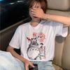 New Totoro T Shirt Women Studio Ghibli Kawaii 90S Graphic T-Shirt Harajuku Miyazaki Hayao Ullzang Tshirt Top Tees Female