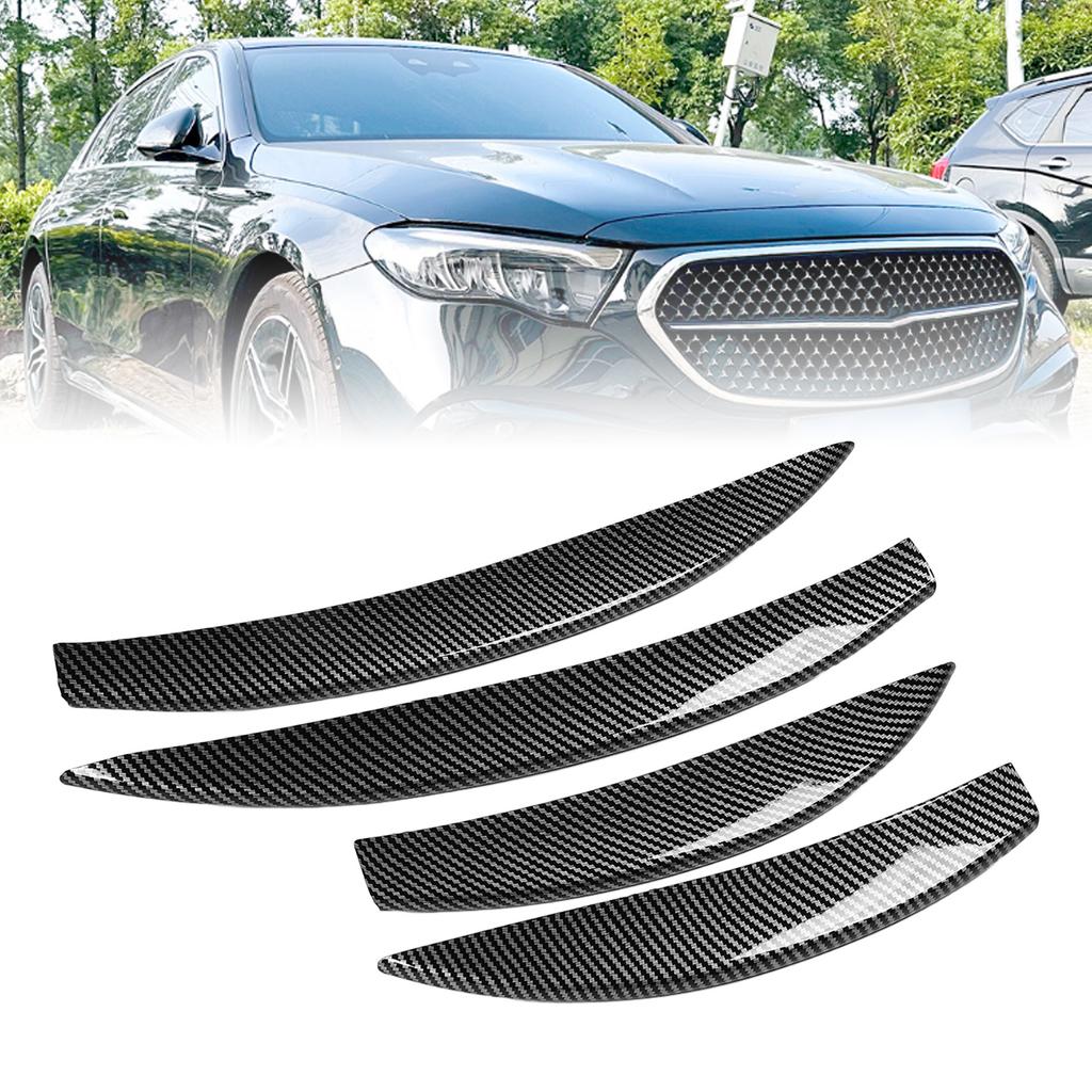 1 Pair Front Bumper Splitter Grille Trim Stylish Look Spoiler Diffuser Grille Trim Strip Replacement for   E‑Class W214  ‑Line 2024 and Later