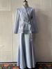 Autumn 2025 European & American Suit Jacket and High-Waist Midi Skirt Set