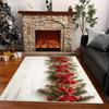 Christmas Retro Style Non-slip Carpet Living Room Large Area Soft Leisure Area Decor Rug Machine Washable Sofa Table Mat Flannel