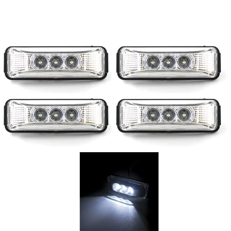 

4PCS Truck Light Trailer Outline Side Marker Clearance Light 3LED 12V 24V Truck Lorry Caravan RV Side Lamps Signal Marker