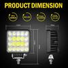 60W Led Work Light 12V 24V Spot Flood Combom Beam Foglight Waterproof Off Road Headlight for Heavy-Duty Equipment Tractor Truck