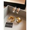 925 Sterling Silver Needle European and American Style C-Shaped Metal Hoop Earrings for Women 2026 New Hot-Selling High-End Spring and Summer Earrings