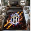 Tappeto in Flanella Stampato Juventus FC Antiscivolo Morbido Poliestere Tappeto per Pavimento Tappetino Decorativo per Interni per Camera da Letto Soggiorno Divano