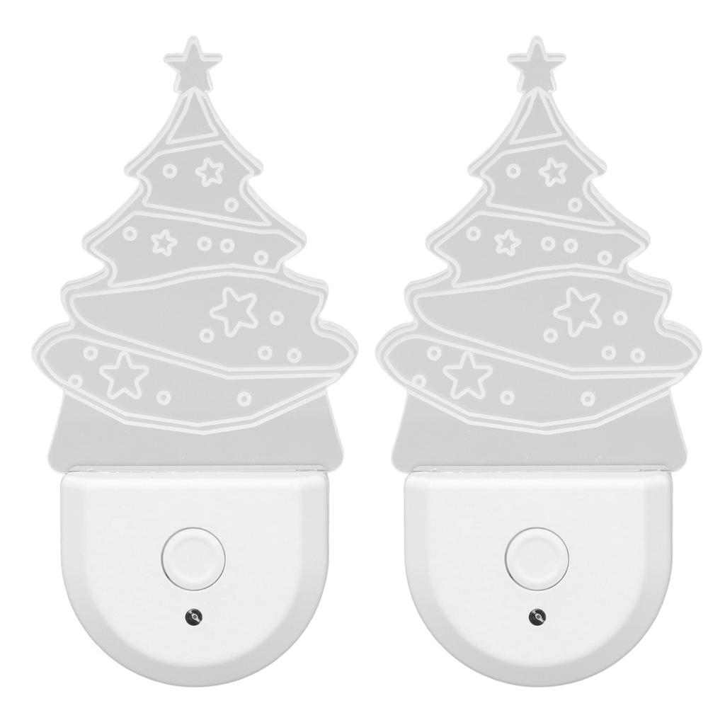 Xmas Tree LED Night Light Dusk To Dawn Sensor Plug and Play Energy Saving RGB Plug in Night Light fo