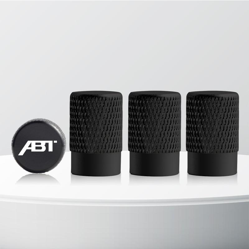 Aluminum ABT Logo Car Wheel Tire Valve Stem Caps Tyre Valve Covers For Skoda Seat Cupra TTRS RS5 RS4 A4 A5 Q3 Q5 Golf Polo 4pcs