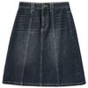 Sancai 2026 Summer Retro Washed A-Line Denim Skirt
