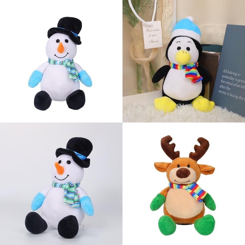 Christmas Santa Claus Plush Toy Cute Reindeer Stuffed Animal Holiday Gift 21cm