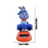 Solar Powered Dancing Toys Bunny Shaking Doll Toy Decoration Rabbit Solar Dancing Bobble Shaking Head for Car Office Desk Party