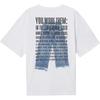Levis Comfortable Loose Letter Print Casual Round Neck Short Sleeve T-Shirt Men Tops White 002XG-0000