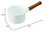 365methods Enamel Milk Pan, 14cm, Induction Compatible, White, YY-14M.W